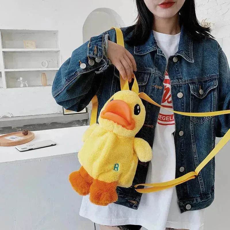 Small Yellow Duck Children's Backpack Girl Decoration Bag Plush - EX-STOCK Canada