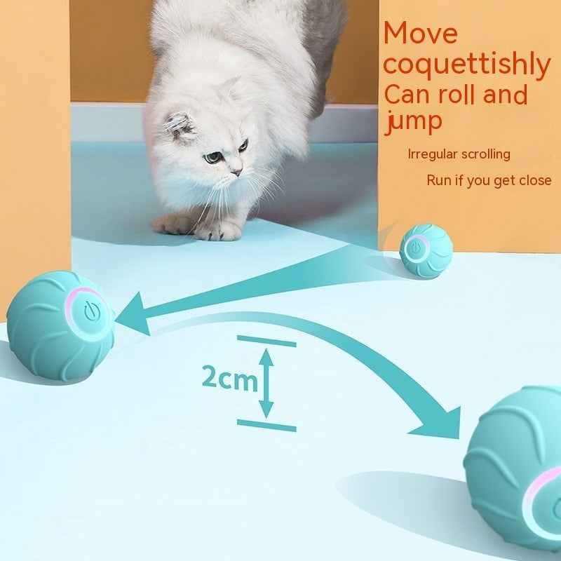 Smart Cat Toys Rolling Ball Pet Cat Owner Interactive Pets Toys Automatic Bouncing Ball USB Self Hi Teasing Kittens Jumping Ball EX-STOCK Canada 