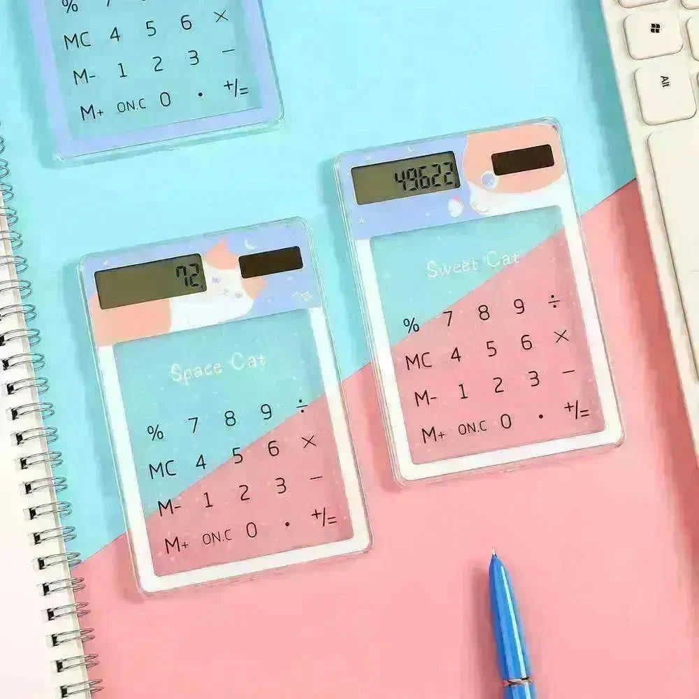 Solar Energy Mini Portable Calculator School Supplies Kawaii - EX-STOCK CANADA