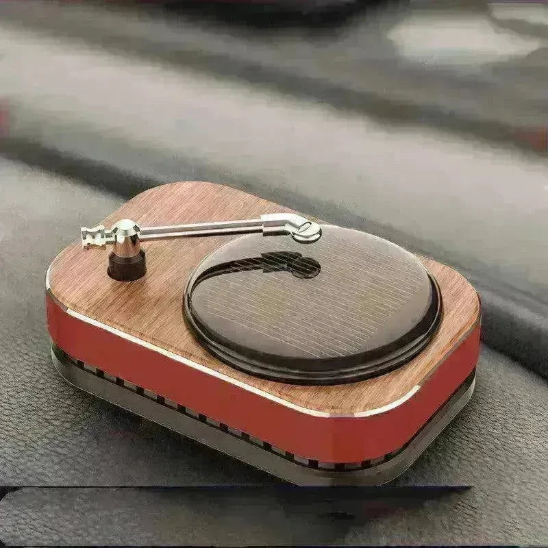 Solar Record Player Rotating Perfume Car Accessories Aromatherapy Decoration - EX-STOCK CANADA