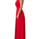 Solid Color And V-neck High Waist Wide Leg Jumpsuit - EX-STOCK Canada