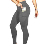 Solid color high waist yoga pants - EX-STOCK Canada