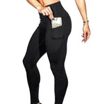 Solid color high waist yoga pants - EX-STOCK Canada
