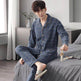 Spring And Autumn Loose Men's Pajamas Suit  EX-STOCK CANADA