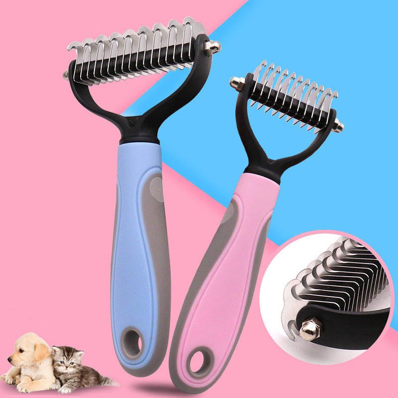 Stainless Double-sided Pet Brush Hair Removal Comb Grooming Dematting Dog Grooming Shedding Tools EX-STOCK Canada 