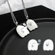 Stainless Steel Cute Ghost Couple Necklace Kawaii Animal Cat Pendant Necklace Lovers Friendship Jewelry Gifts - EX-STOCK Canada