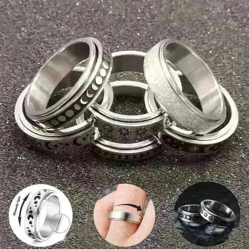 Stainless Steel Rotatable Elegant & Relieve Anxiety Rings - EX-STOCK CANADA