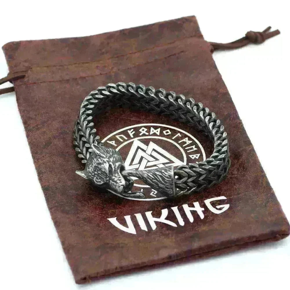 Stainless Wolf Head Chain Bracelet: Wholesale Fashion Gift - EX-STOCK CANADA
