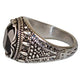 Anillo Gótico de Hombre SteelTime de Acero Inoxidable con Diamante Negro SimuladoEX-STOCK Canada 