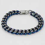 Steeltime Men's Cuban Link Chain Bracelet | Oxidized Stainless Steel 