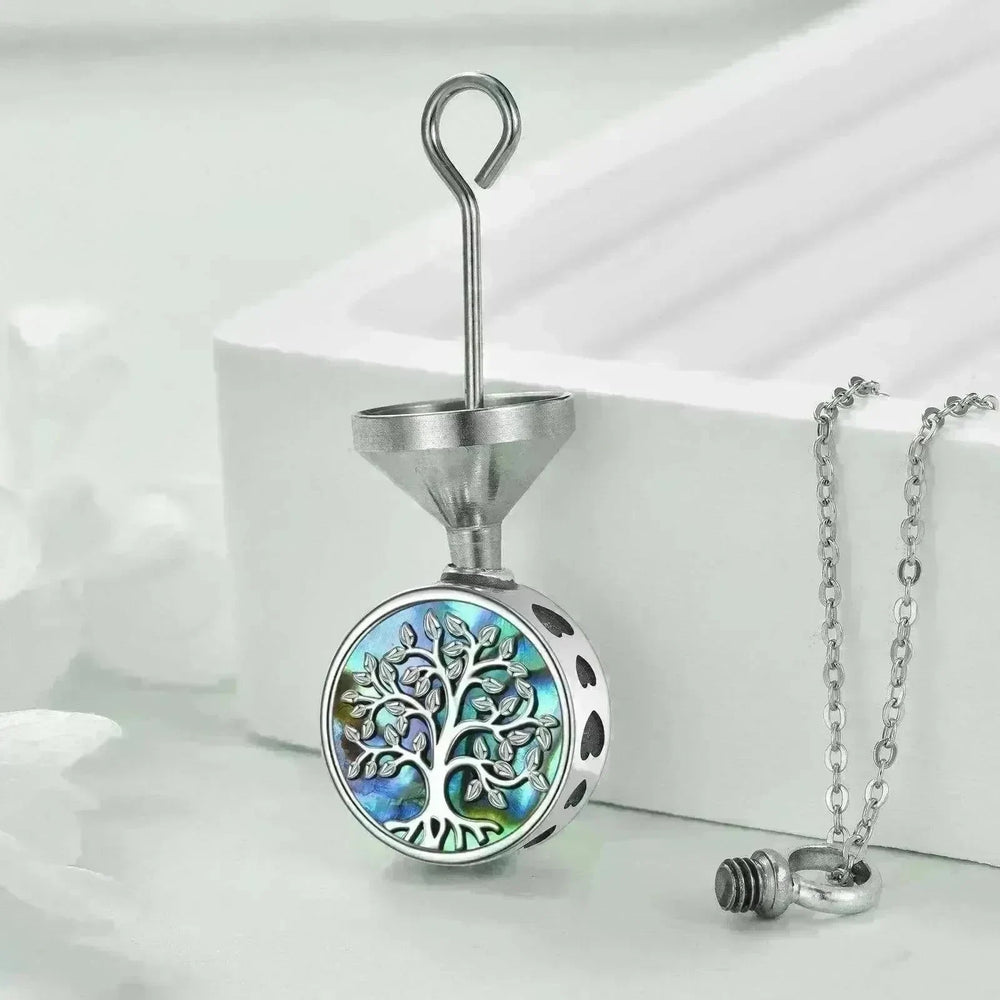 Sterling Silver Tree of Life Urn Necklaces for Ashes Cremation Jewelry - EX-STOCK CANADA
