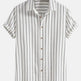 Striped Digital Printing Men's Short-sleeved Shirt - EX-STOCK Canada