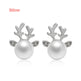 Stud Earrings Christmas Pearl Antlers Earrings EX-STOCK Canada 