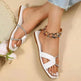 Summer Flat Sandals With Rhinestone Design Toe Slippers Outdoor Beach Shoes For Women - EX-STOCK Canada