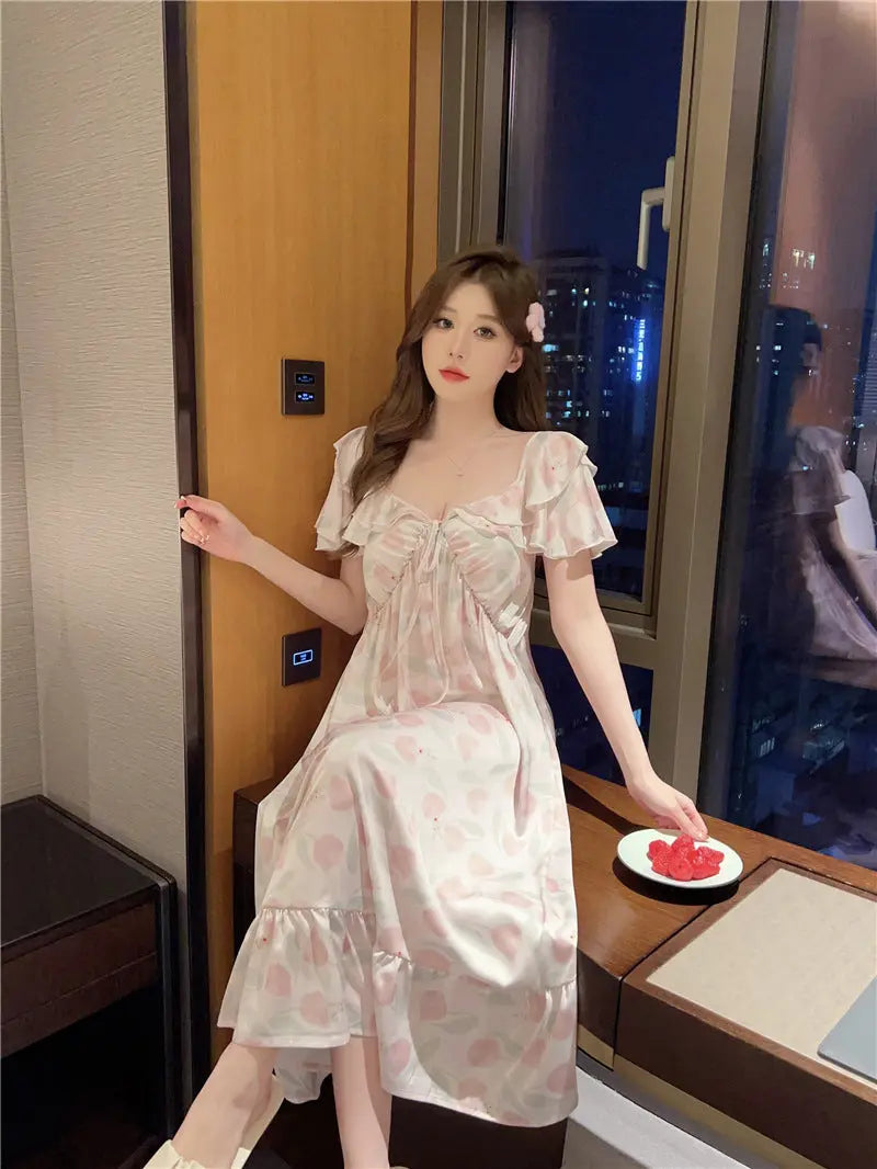 Summer French Silk Pajamas For Women - EX-STOCK Canada