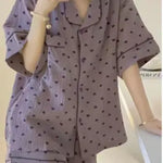 Summer Japanese Bubble Cotton Cute Orange Pajamas For Women - EX-STOCK Canada
