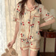 Summer Japanese Bubble Cotton Cute Orange Pajamas For Women - EX-STOCK Canada