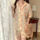Summer Japanese Bubble Cotton Cute Orange Pajamas For Women - EX-STOCK Canada