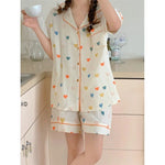 Summer Japanese Bubble Cotton Cute Orange Pajamas For Women - EX-STOCK Canada
