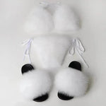 Summer New Underwear Fox Fur Solid Color Split - EX-STOCK Canada