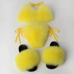 Summer New Underwear Fox Fur Solid Color Split - EX-STOCK Canada