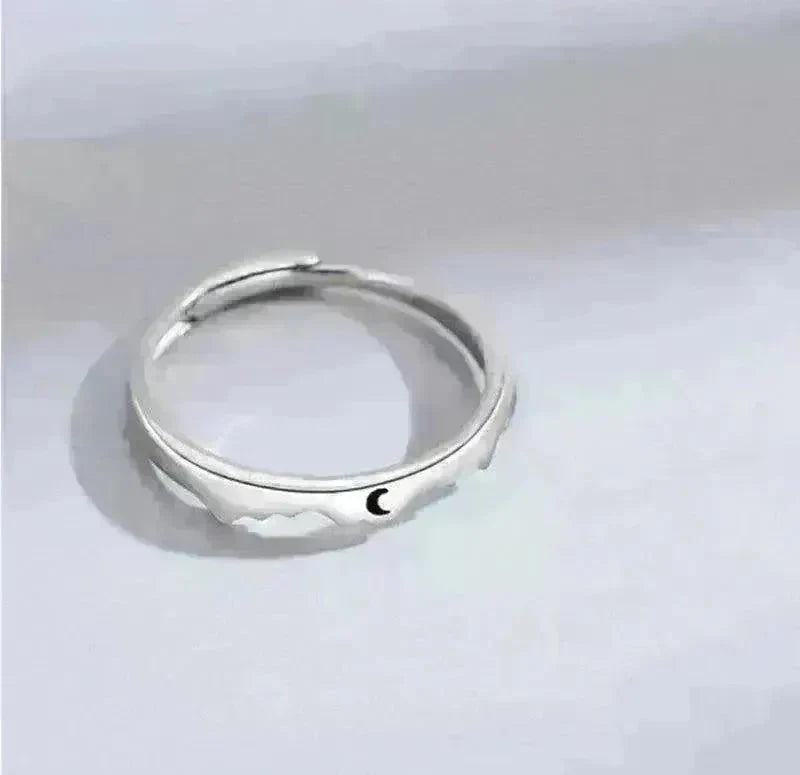 Sun Moon Couple Ring Sterling Silver Luxury Niche Design Sense Ring - EX-STOCK CANADA