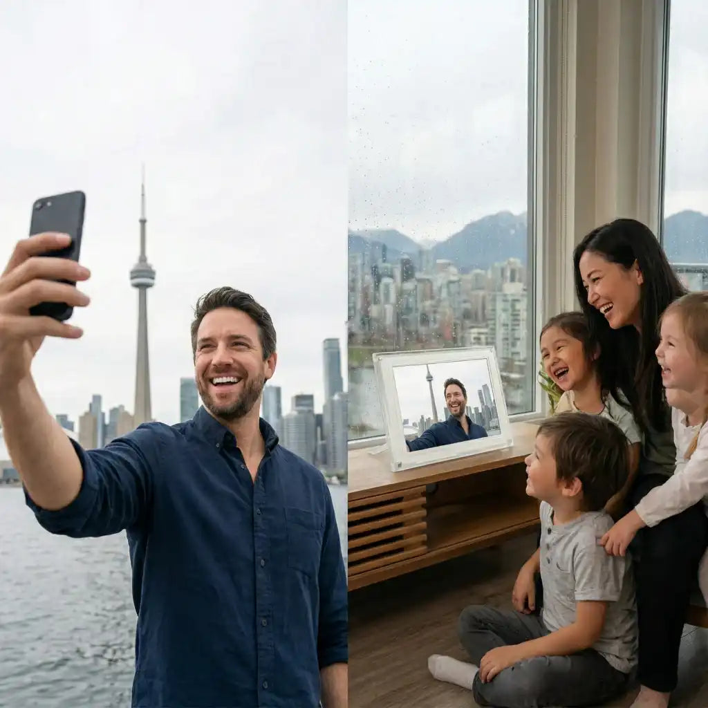 TUTT 10.1"  Digital Photo Frame | Acrylic Clear Slim WiFi | IPS Touchscreen | 32GB Built-In Storage | Frameo App