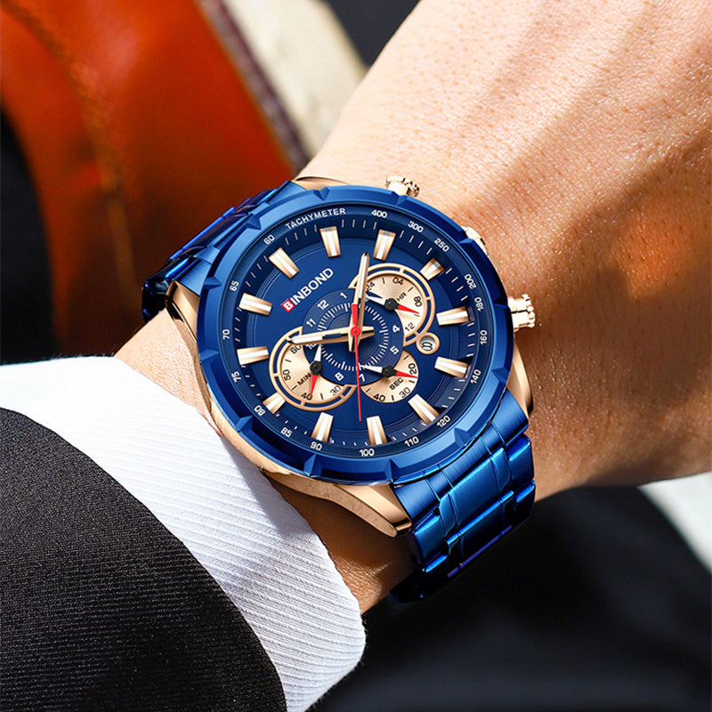 Tactical Motorcycle Waterproof Luminous Watch Timing Multi-Pointer EX-STOCK Canada 