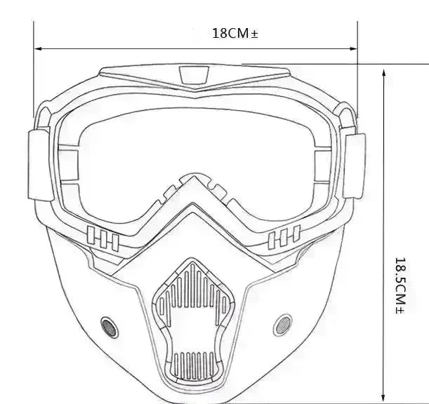 Tactical goggles for motorcycle helmet - EX-STOCK CANADA