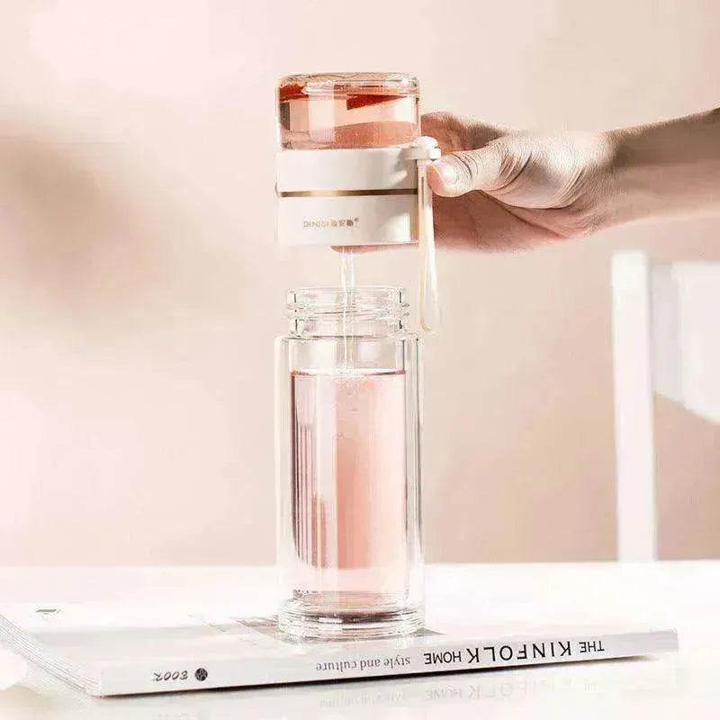 Tea Infuser Filter Separation Double Wall Glass Bottle - EX-STOCK Canada