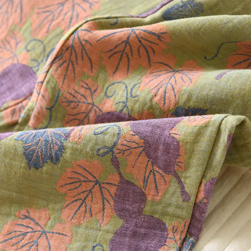 Thin Cotton Gauze Yarn-dyed Jacquard Pajamas Suit For Women - EX-STOCK Canada