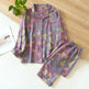 Thin Cotton Gauze Yarn-dyed Jacquard Pajamas Suit For Women - EX-STOCK Canada