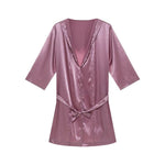 Thin Loose Short Sleeve Pajamas  EX-STOCK CANADA