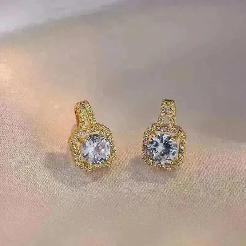 Three-piece Fashion Micro Inlaid Zircon Suit Women Necklace Earring Ring - EX-STOCK CANADA