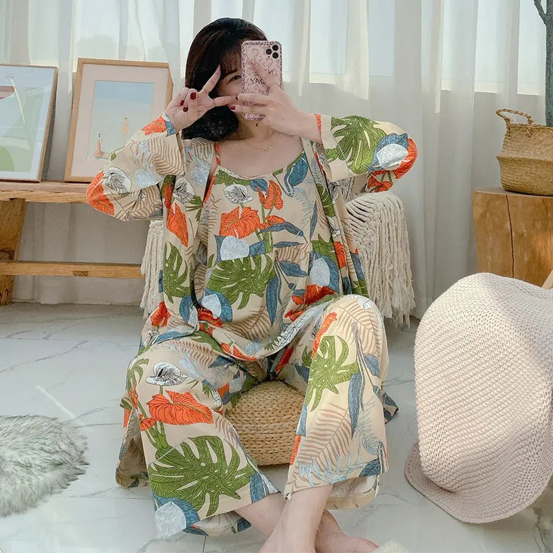 Three-piece Homewear Pajamas For Women - EX-STOCK Canada