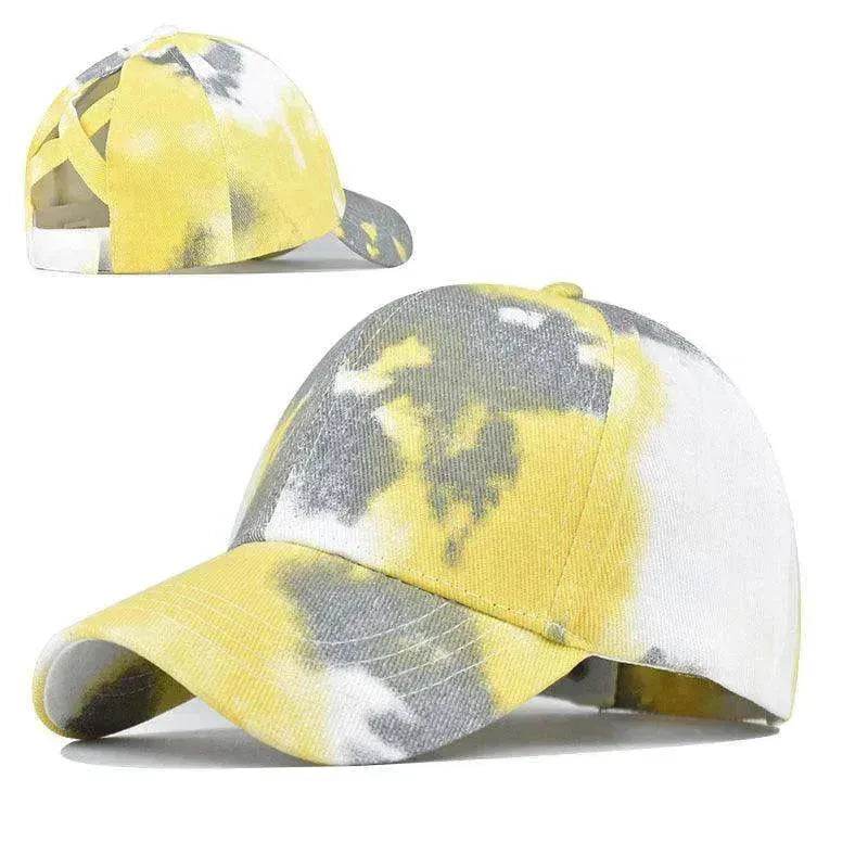 Tie-Dye Hat Pure Cotton Sun Visors Ponytail Cap - EX-STOCK Canada