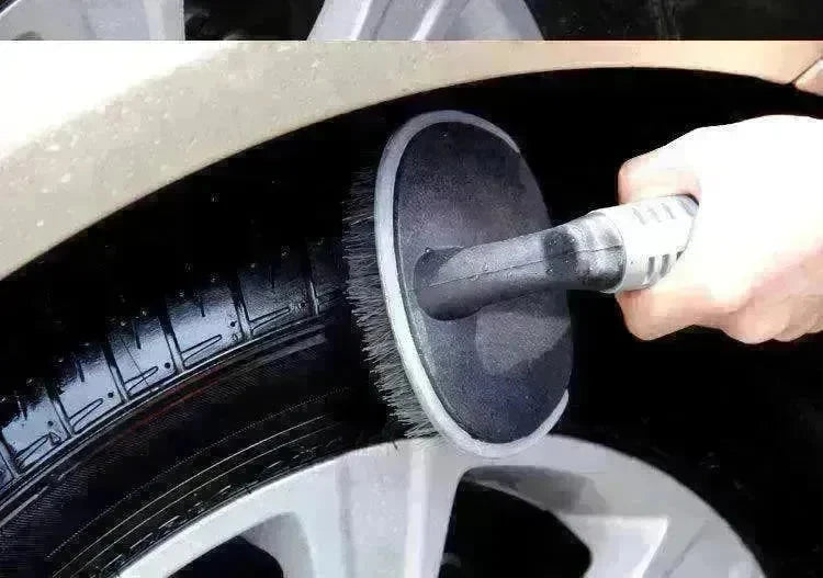 Tire PVC Brush With Soft Handle Steel Rim Wheel Hub Brush - EX-STOCK CANADA