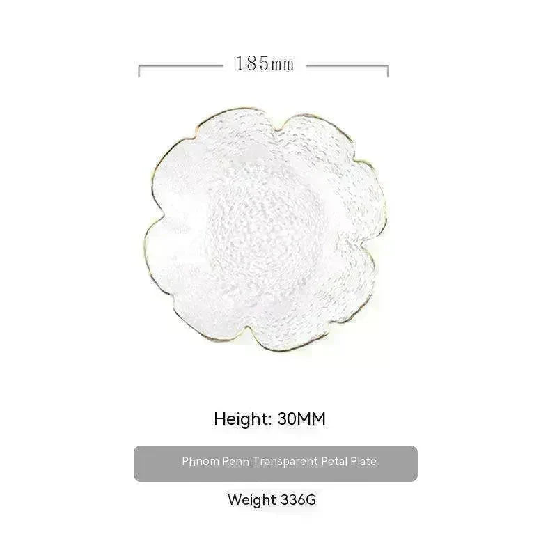 Traditional Japanese Style Hammer Pattern Petal Glass Bowl Set - EX-STOCK CANADA