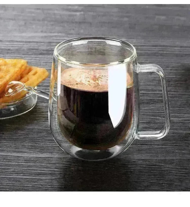 Transparent Double Coffee Cup Mug - EX-STOCK CANADA