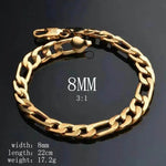 Trend Necklace Silver Painted 18k gold 8MM - EX-STOCK Canada