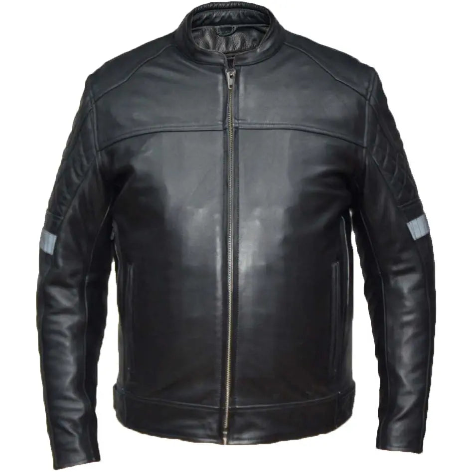 Chaqueta de motocicleta para hombre Unik International con franjas reflectantesEX-STOCK Canada 