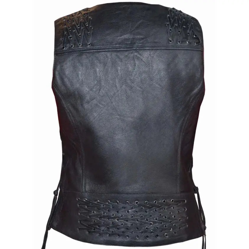 Chaleco con ojales y cordones de Unik International para mujer con 2 bolsillosEX-STOCK Canada 