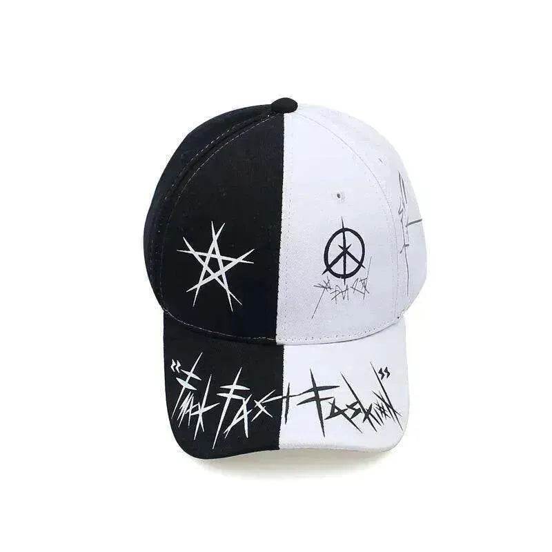 Unisex Casual Black And White Patchwork Hip Hop Fashion Hat - EX-STOCK Canada