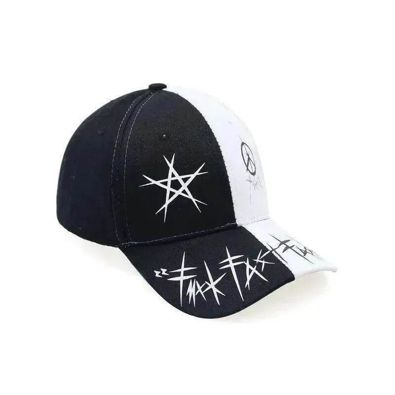 Unisex Casual Black And White Patchwork Hip Hop Fashion Hat - EX-STOCK Canada