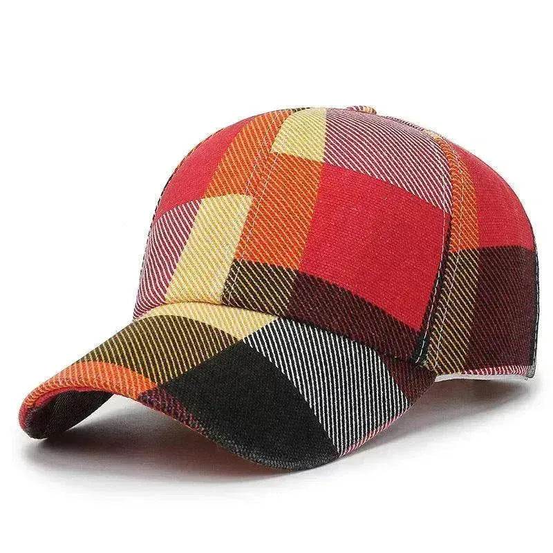 Unisex Outdoor Plaid Print Baseball Style Hat - EX-STOCK Canada