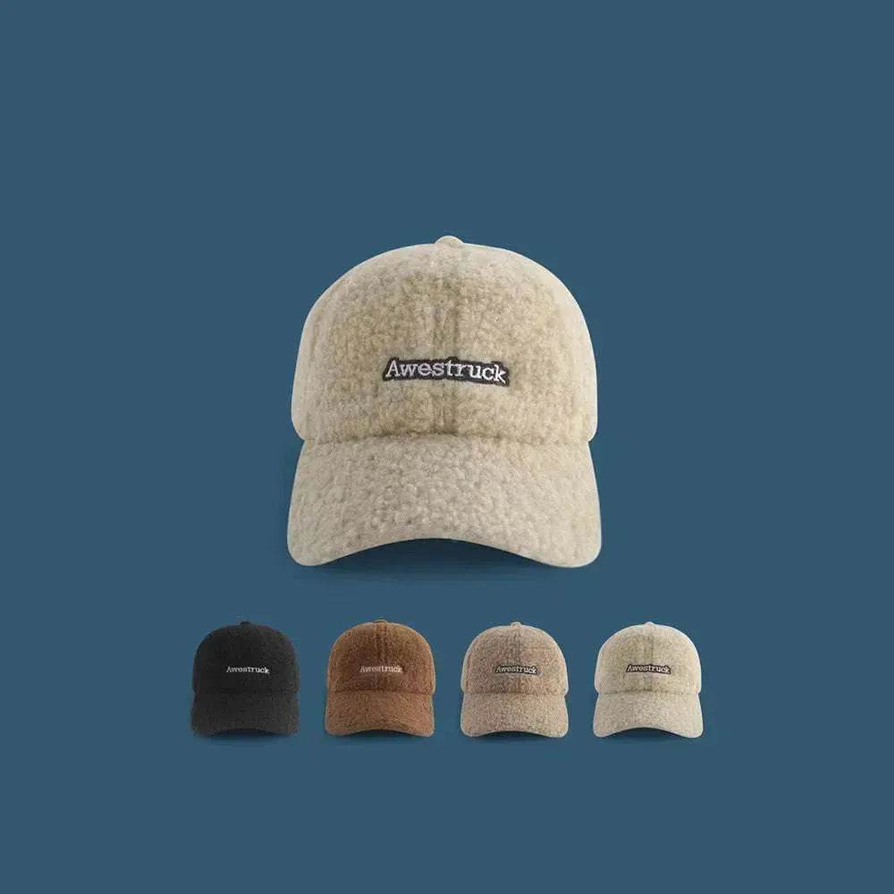 Unisex Unique Design Of Lamb Wool Alphabet Plush Hat - EX-STOCK Canada