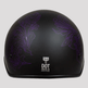 VOSS 707FRP Purple Paisley Half Helmet with Peak 