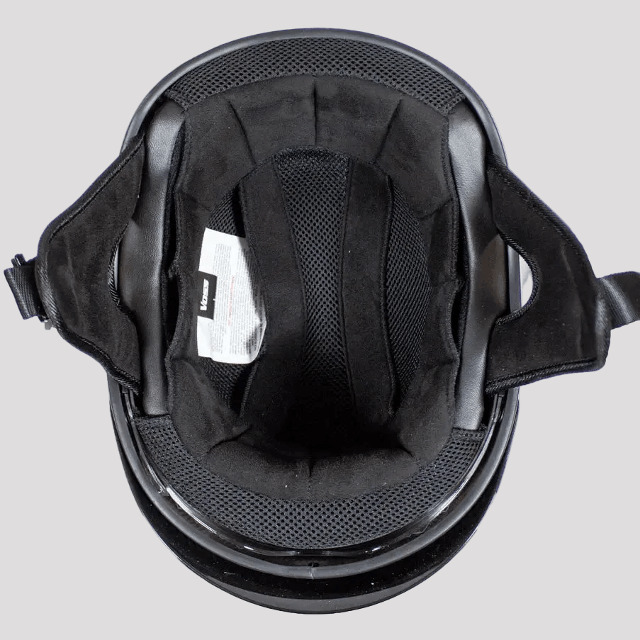 VOSS 707FRP Purple Paisley Half Helmet with Peak 