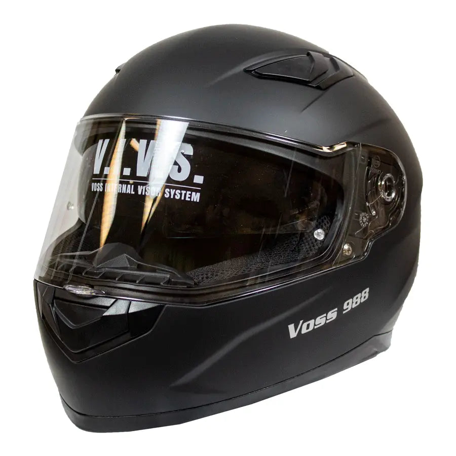 VOSS 988 MOTO-1 Helm in Matt SchwarzEX-STOCK Canada 