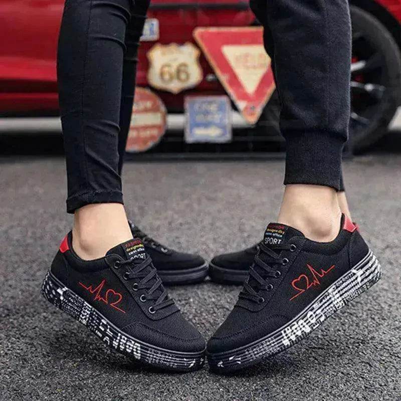 Valentine's Day Canvas Flats Lace-up Casual Shoes - EX-STOCK Canada